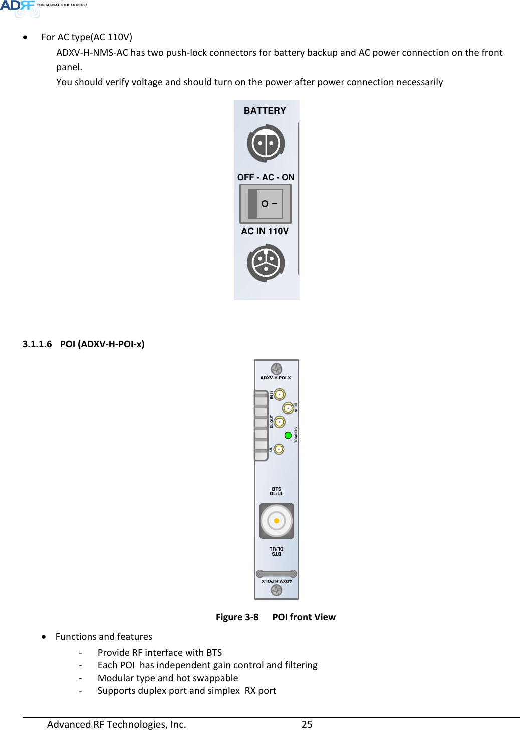 Page 25 of ADRF KOREA ADXV-R-37BT DAS (Distributed Antenna System) User Manual ADXV DAS