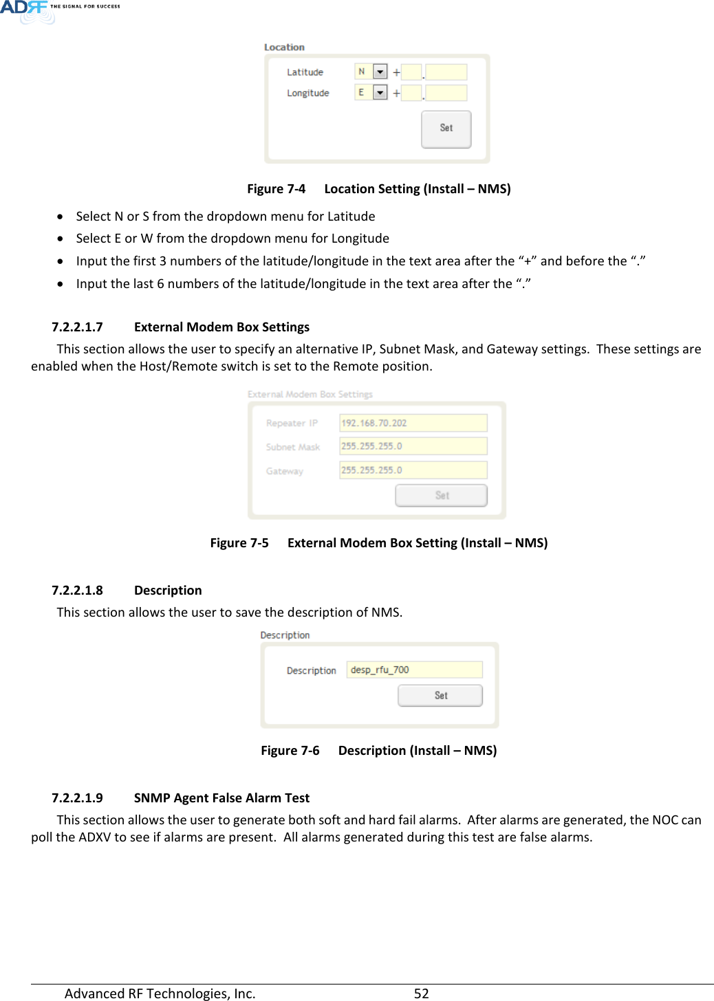 Page 52 of ADRF KOREA ADXV-R-37BT DAS (Distributed Antenna System) User Manual ADXV DAS