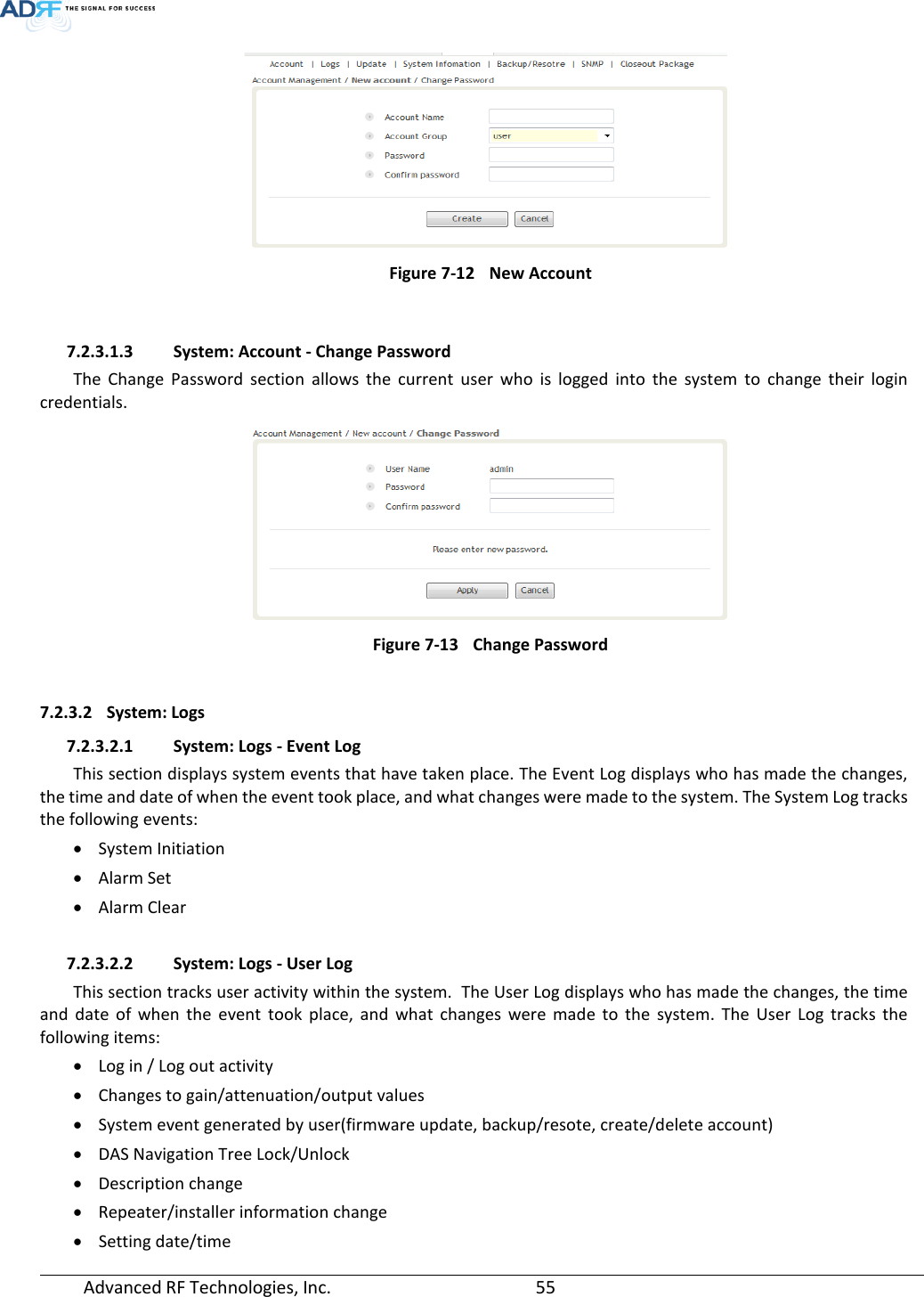 Page 55 of ADRF KOREA ADXV-R-37BT DAS (Distributed Antenna System) User Manual ADXV DAS