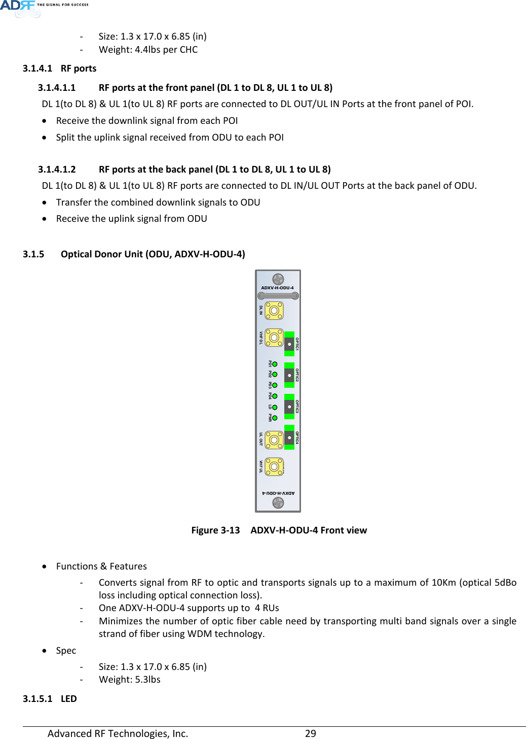 Page 29 of ADRF KOREA ADXV-R-37W DAS (Distributed Antenna System) User Manual ADXV DAS
