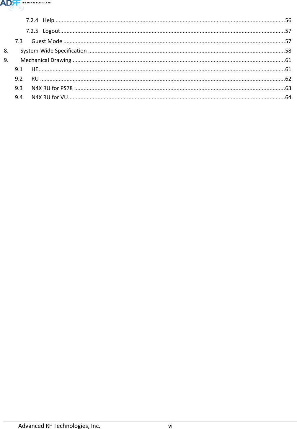 Page 6 of ADRF KOREA ADXV-R-37W DAS (Distributed Antenna System) User Manual ADXV DAS