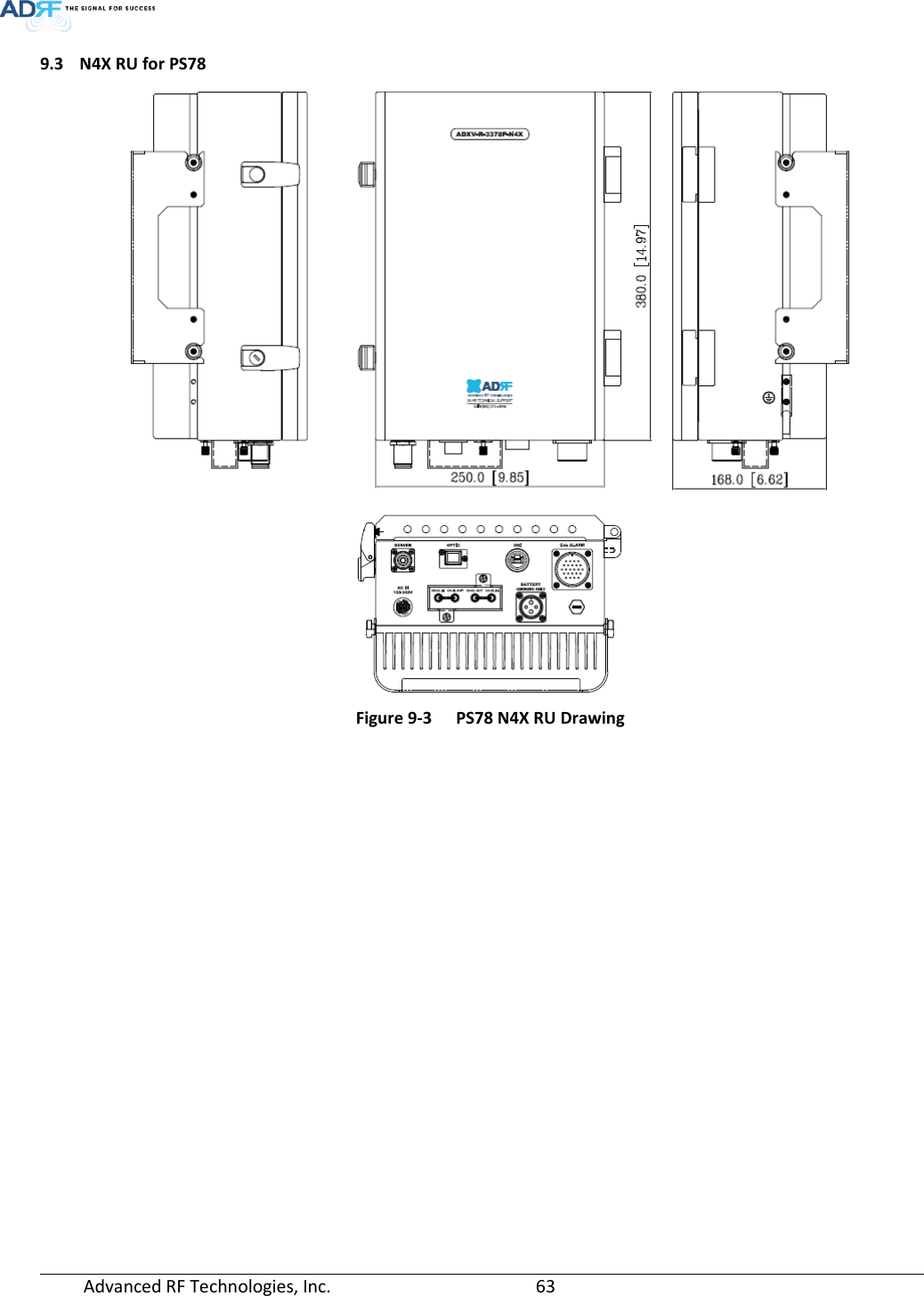 Page 63 of ADRF KOREA ADXV-R-37W DAS (Distributed Antenna System) User Manual ADXV DAS