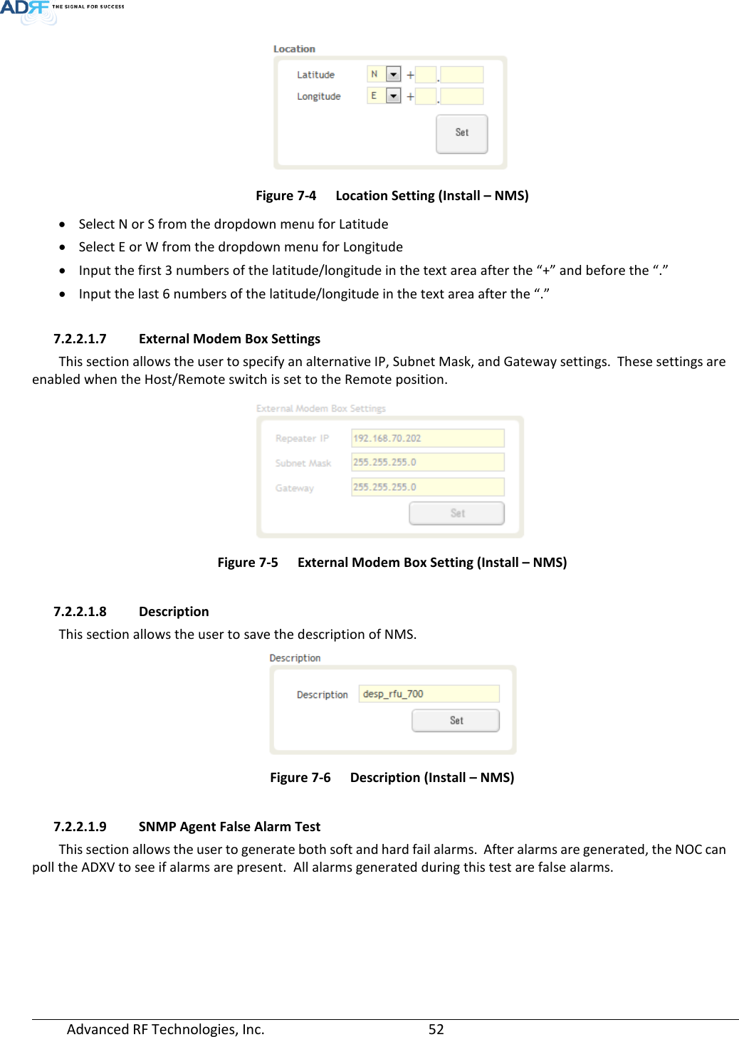 Page 52 of ADRF KOREA ADXV-R-78P-NA DAS (Distributed Antenna System) User Manual ADXV DAS