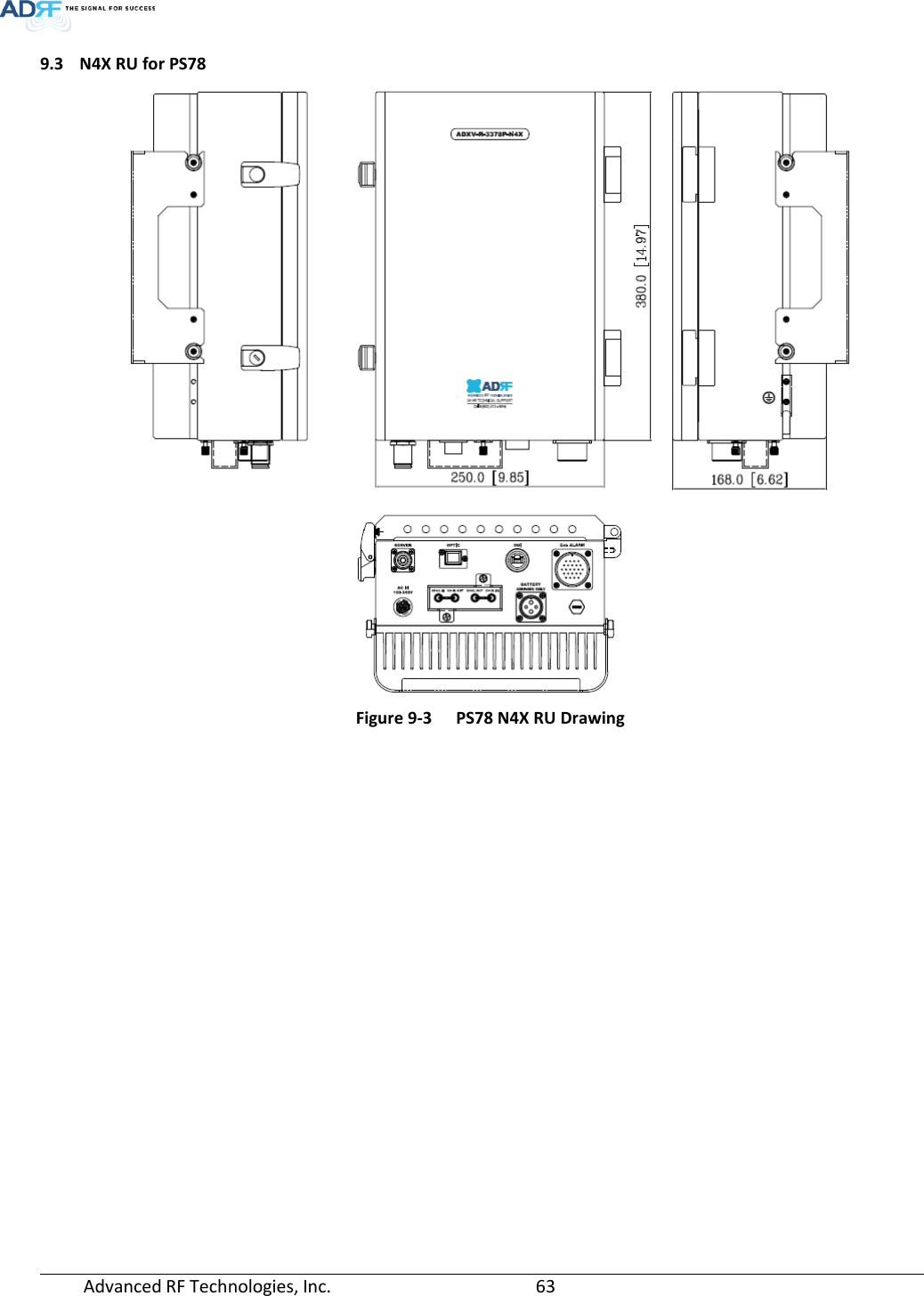 Page 63 of ADRF KOREA ADXV-R-78P-NA DAS (Distributed Antenna System) User Manual ADXV DAS
