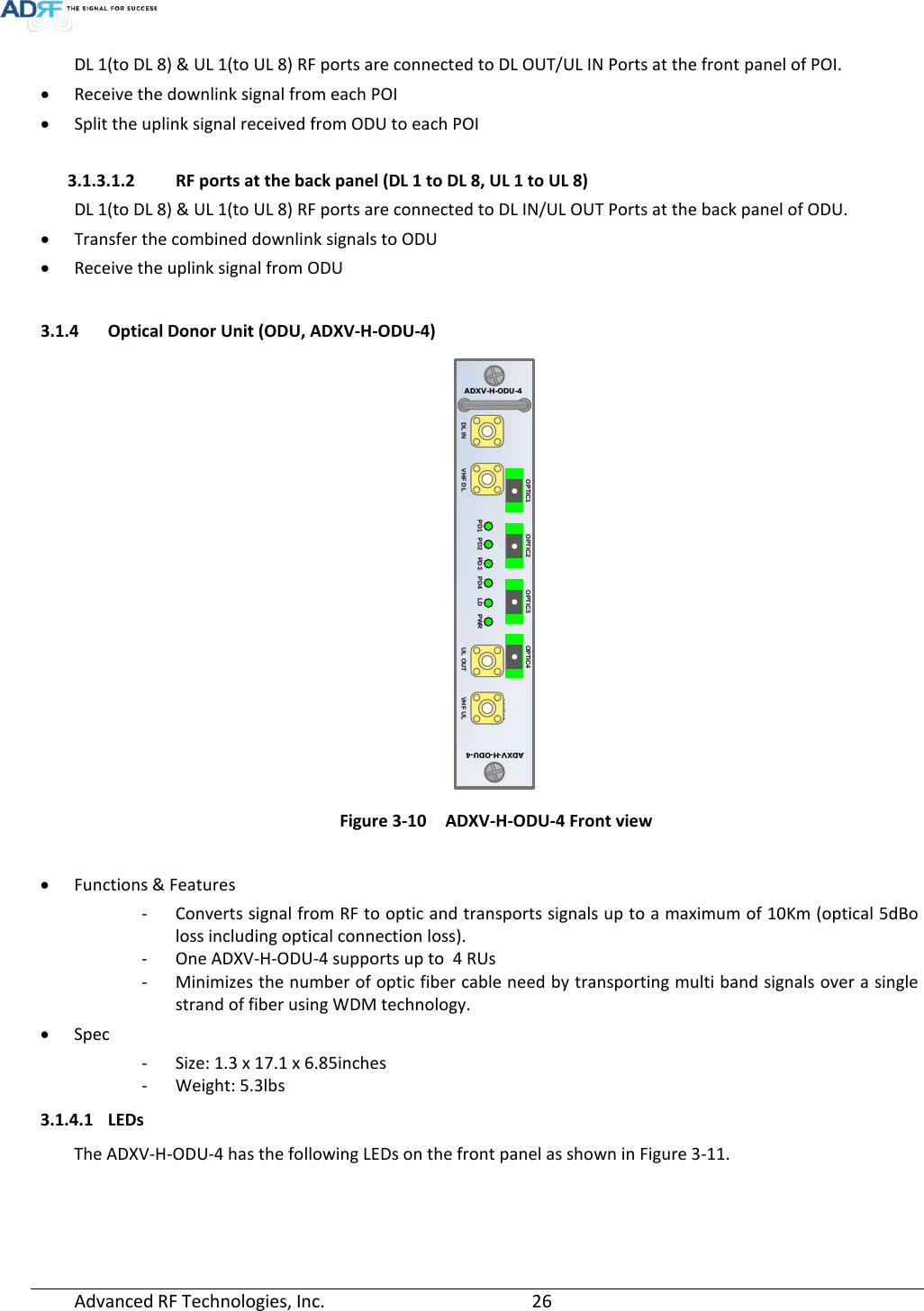 Page 26 of ADRF KOREA ADXV DAS(Distributed Antenna System) User Manual ADXV DAS