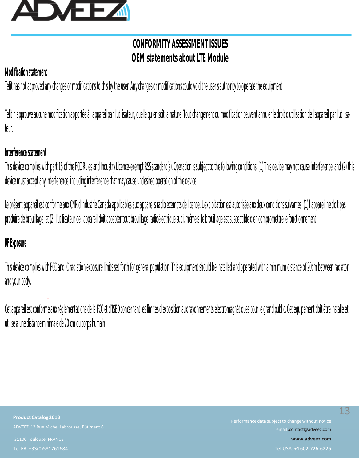 Page 13 of ADVEEZ FAMAV3 Fleet Management and access control system on closed area User Manual FLEET AND ASSET MANAGEMENT  FOR AVIATION