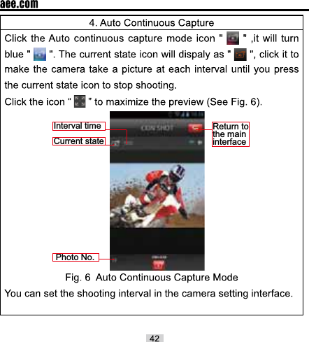 Interval timeCurrent statePhoto No.Return to the main interface