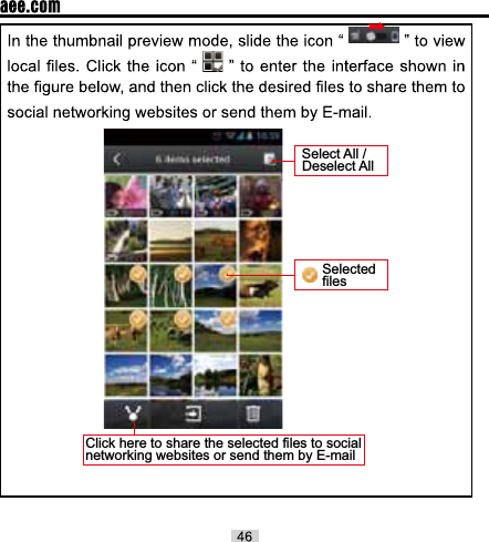 Click here to share the selected files to social networking websites or send them by E-mailSelect All / Deselect AllSelectedfiles