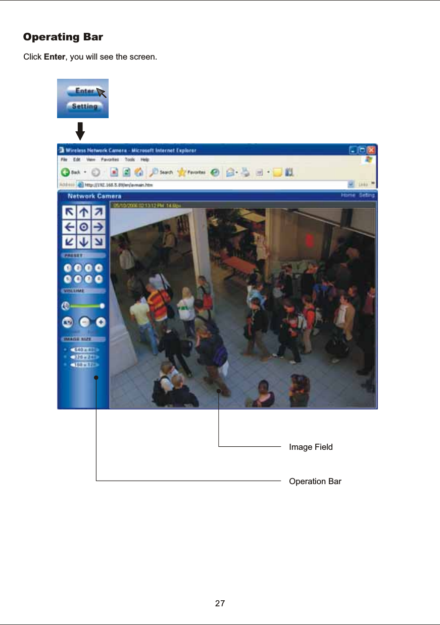 Operating  BarClick  Enter,  you  will  see  the  screen.Operation  Bar27Image  Field