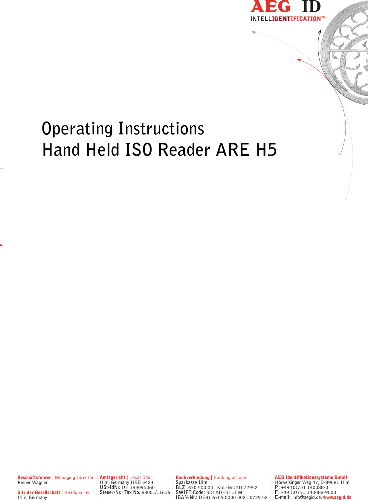                Operating Instructions Hand Held ISO Reader ARE H5   