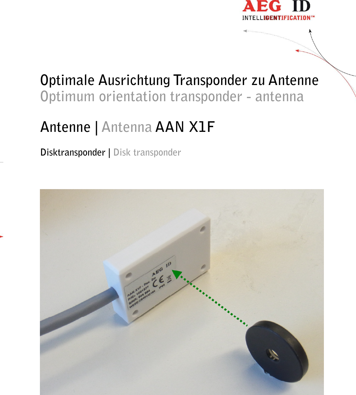                   --------------------------------------------------------------------------------9/11--------------------------------------------------------------------------------   Optimale Ausrichtung Transponder zu Antenne Optimum orientation transponder - antenna   Antenne | Antenna AAN X1F  Disktransponder | Disk transponder       