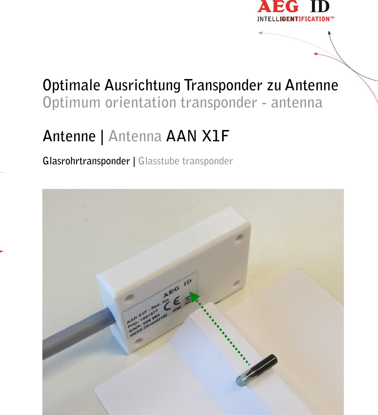                   --------------------------------------------------------------------------------7/11--------------------------------------------------------------------------------   Optimale Ausrichtung Transponder zu Antenne Optimum orientation transponder - antenna   Antenne | Antenna AAN X1F Glasrohrtransponder | Glasstube transponder      