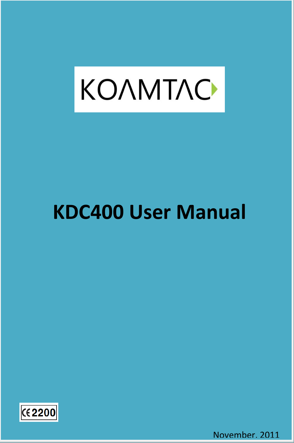 KDC400UserManual             November,2011    