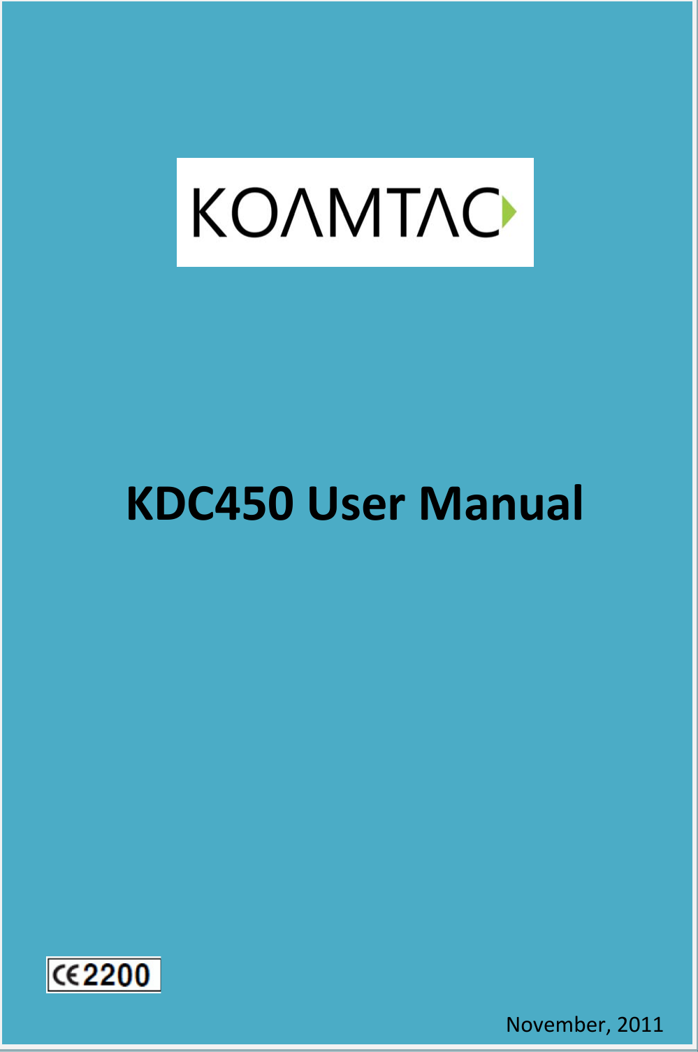 KDC450UserManual             November,2011    