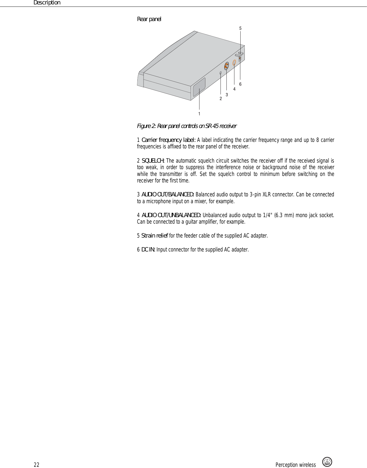 Page 22 of AKG Acoustics PT45 pocket transmitter for wireless microphones User Manual 