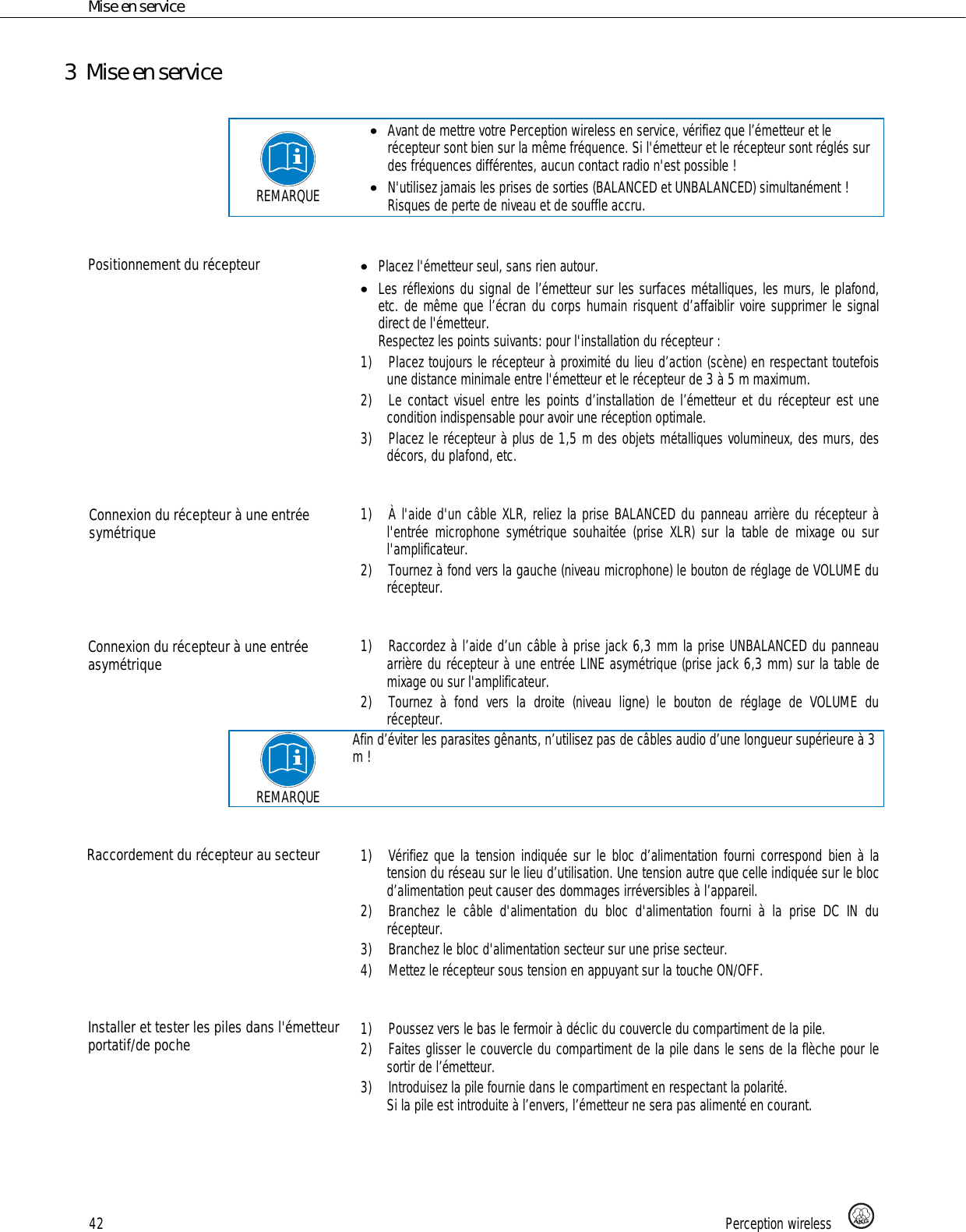 Page 42 of AKG Acoustics PT45 pocket transmitter for wireless microphones User Manual 