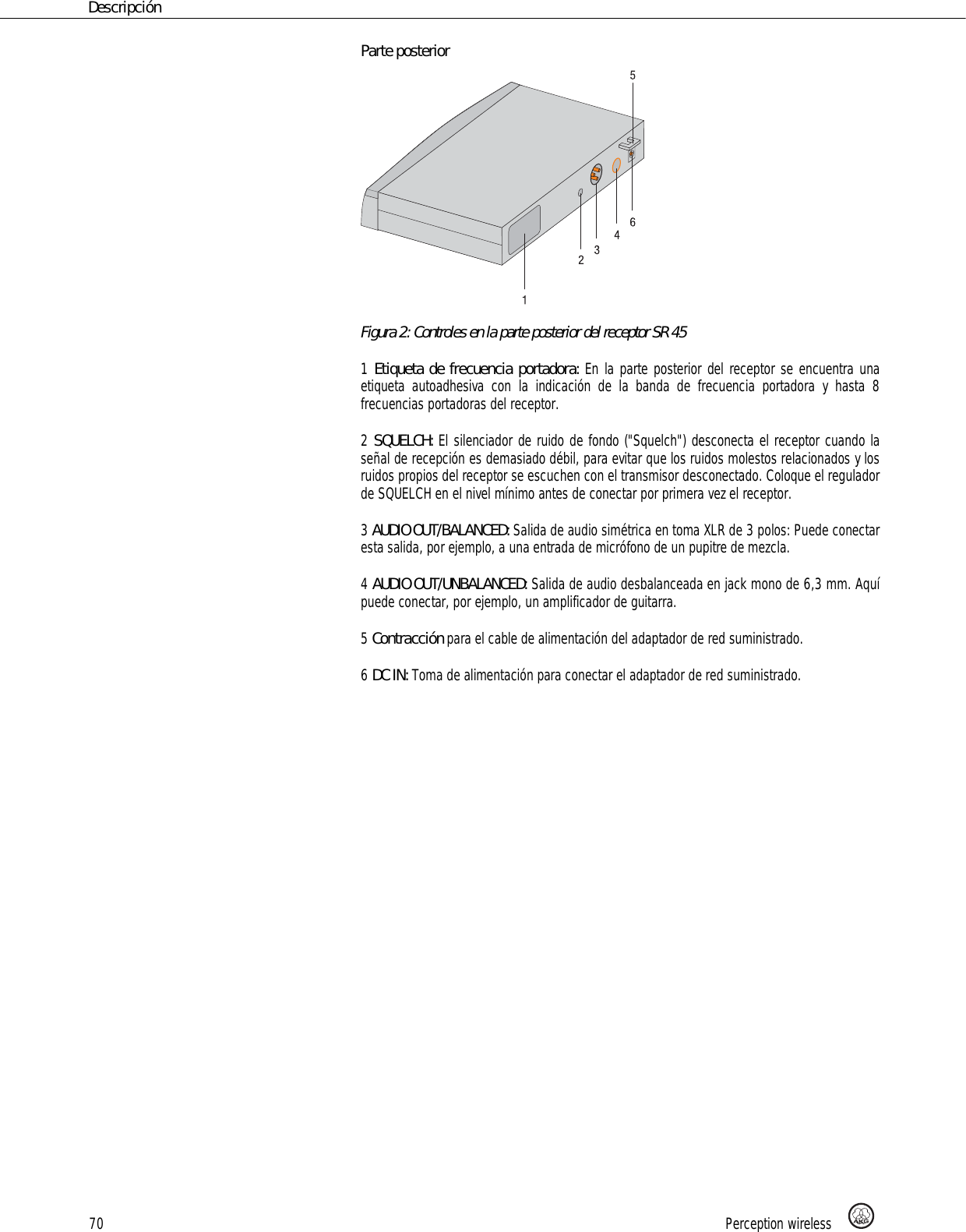 Page 70 of AKG Acoustics PT45 pocket transmitter for wireless microphones User Manual 