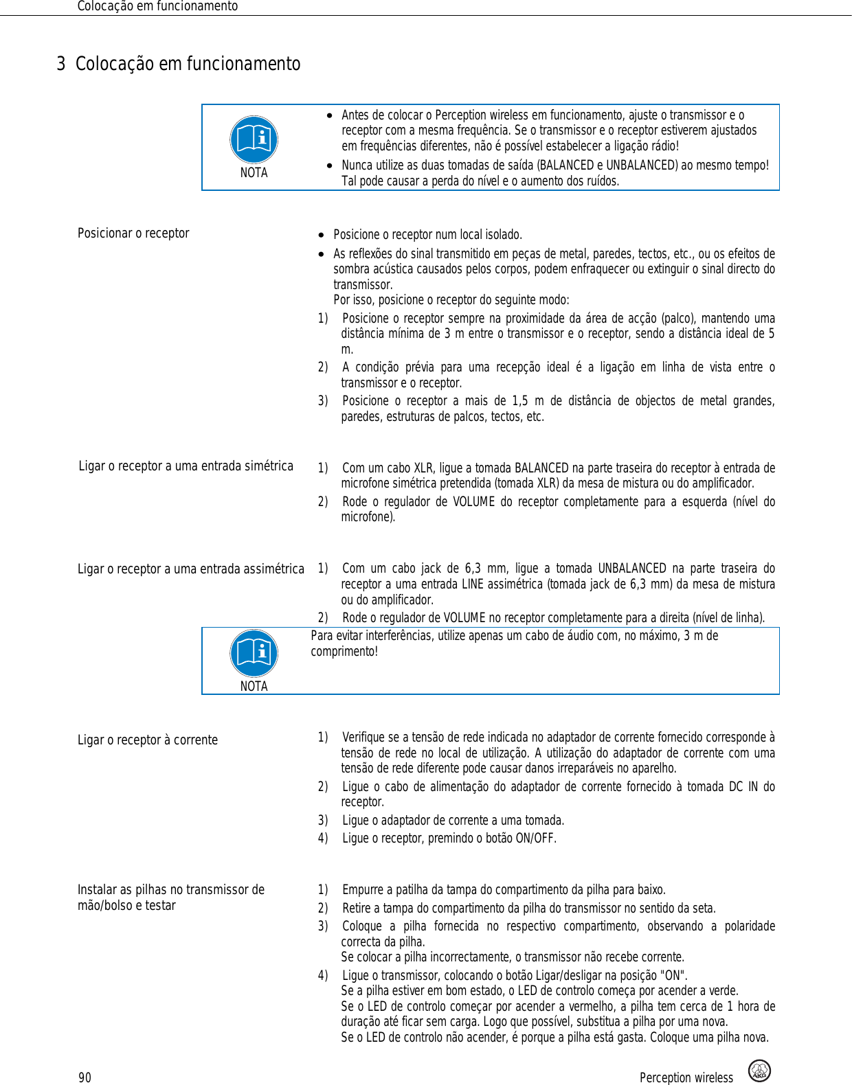 Page 90 of AKG Acoustics PT45 pocket transmitter for wireless microphones User Manual 