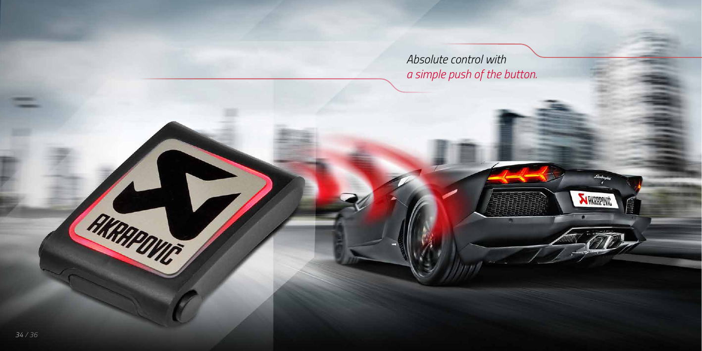 Absolute control witha simple push of the button.34 / 36