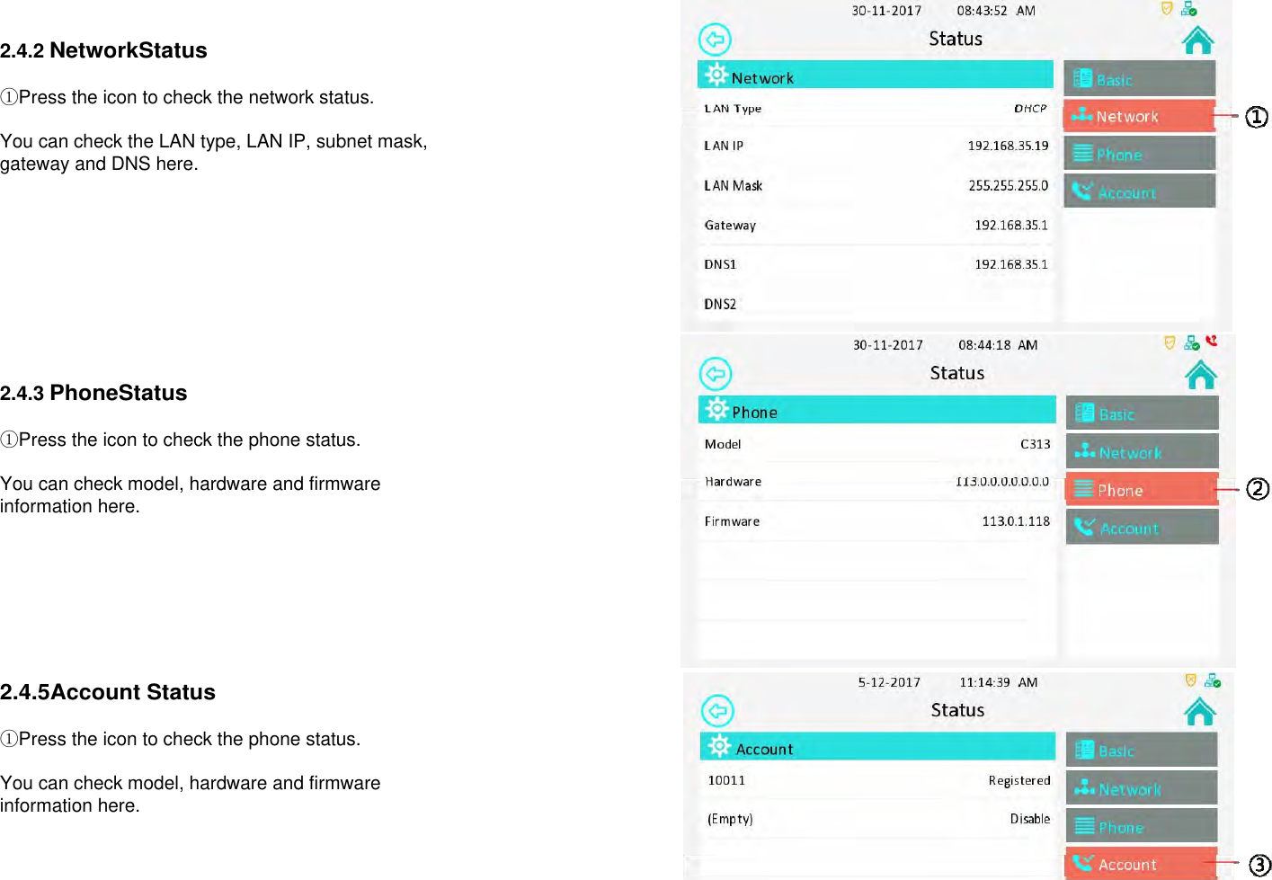 Page 11 of AKUVOX C313X Indoor Monitor User Manual x