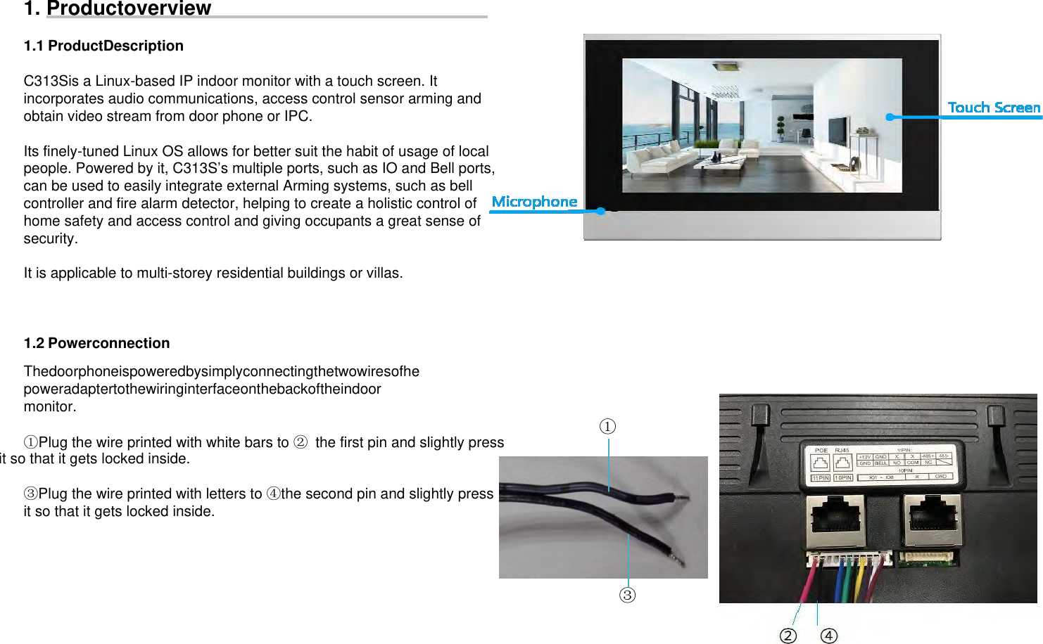 Page 3 of AKUVOX C313X Indoor Monitor User Manual x