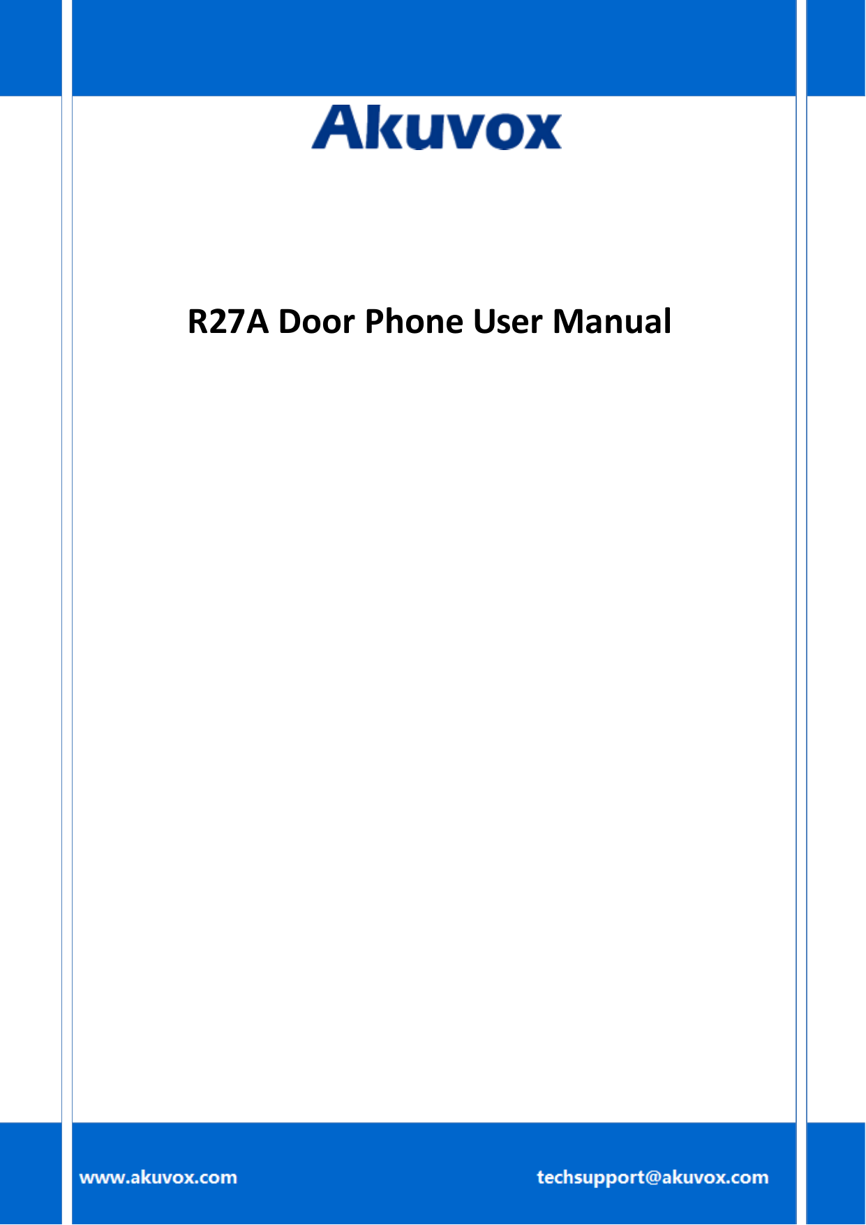  1 R27ADoorPhoneUserManual