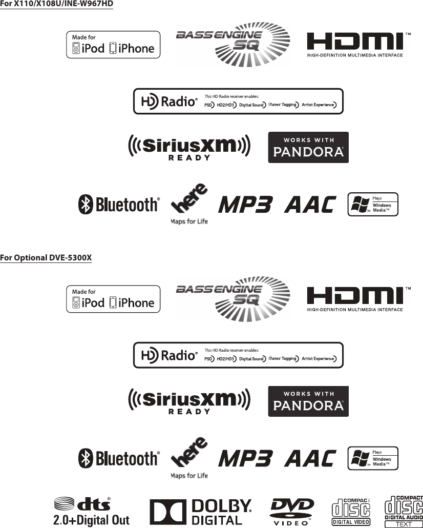 For X110/X108U/INE-W967HDFor Optional DVE-5300X