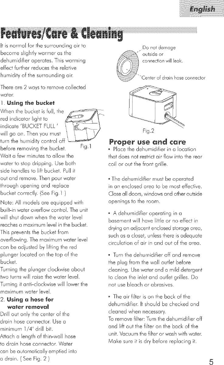 Page 6 of 9 - AMANA  Dehumidifier Manual L0501532
