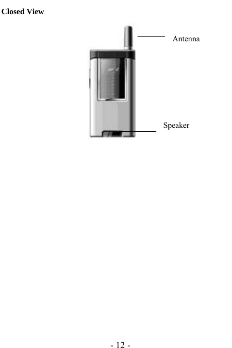  - 12 - Closed View  AntennaSpeaker 