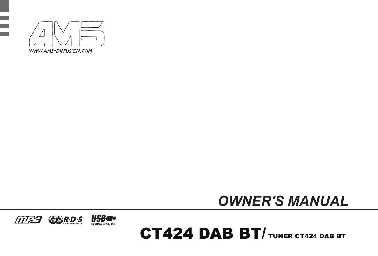 OWNER&apos;S MANUALCT424 DAB BT/ TUNER CT424 DAB BT