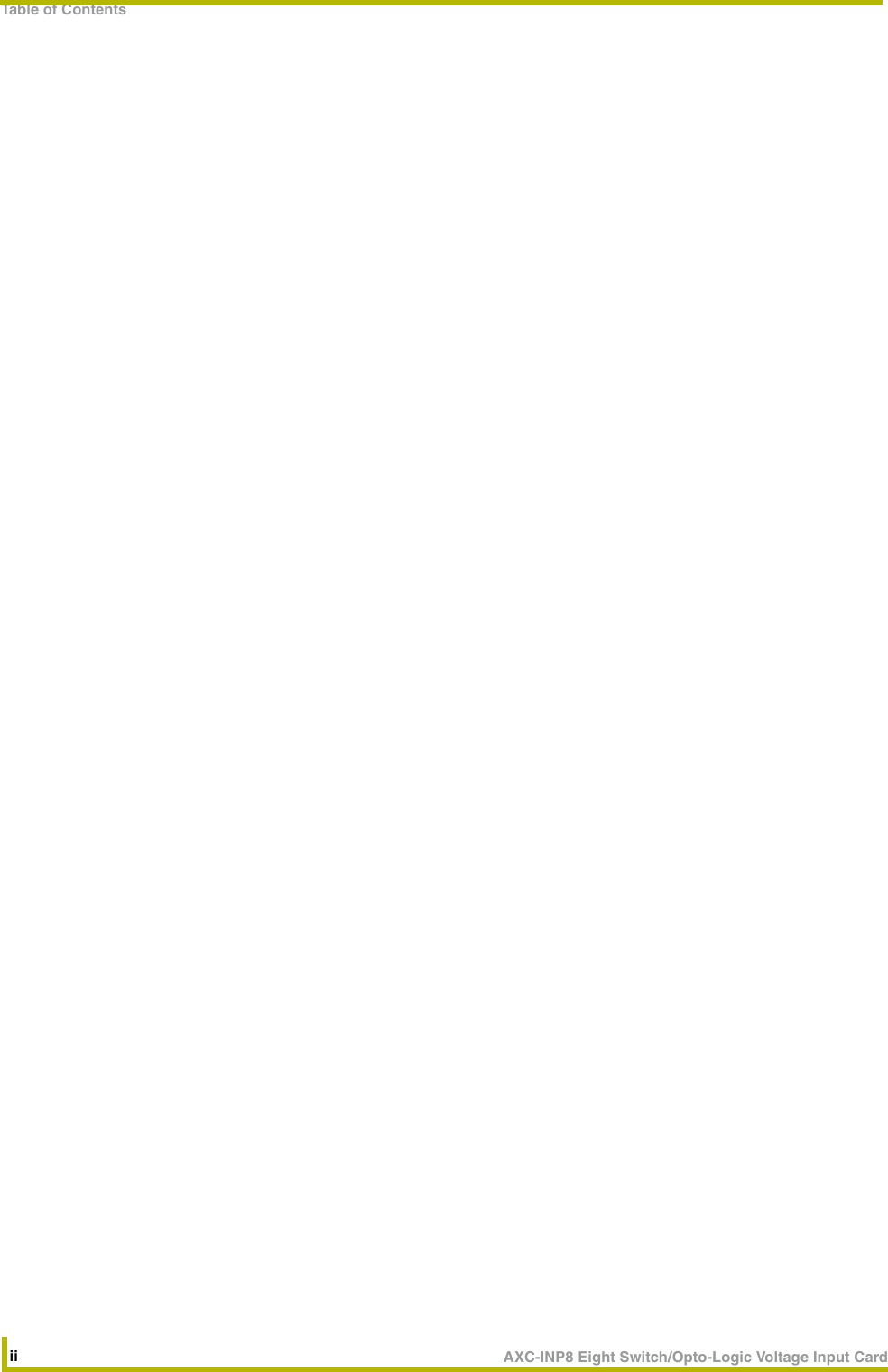 Page 4 of 8 - AMX AXC-INP8 0312459 User Manual  To The 21a31c22-01d4-e024-2596-9c7071cdc1e0