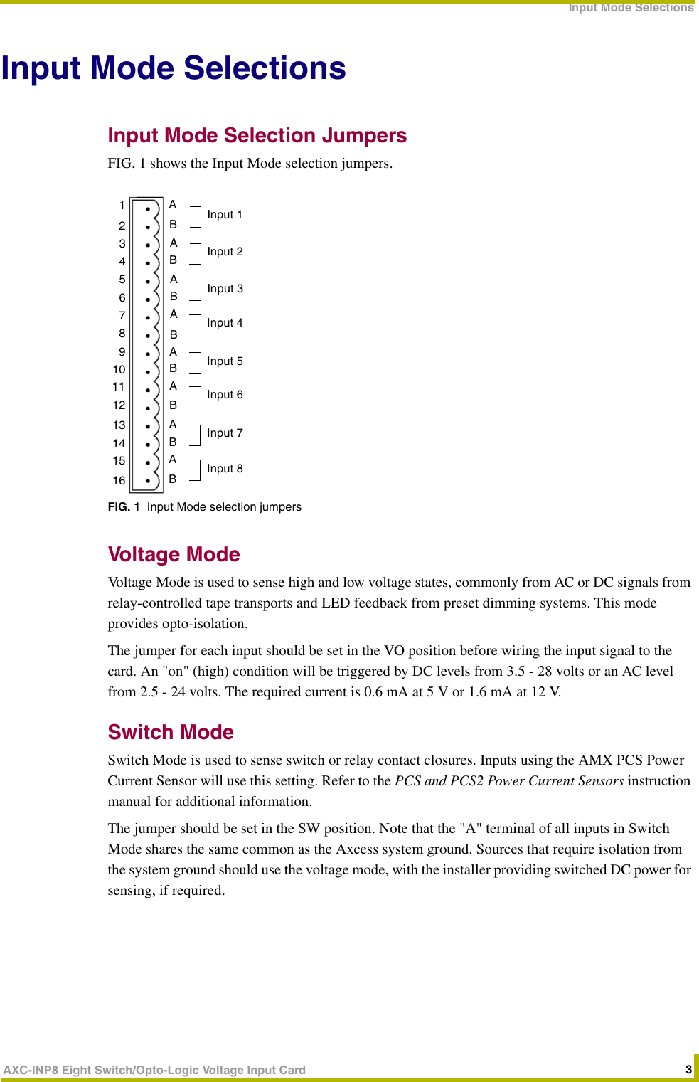 Page 7 of 8 - AMX AXC-INP8 0312459 User Manual  To The 21a31c22-01d4-e024-2596-9c7071cdc1e0