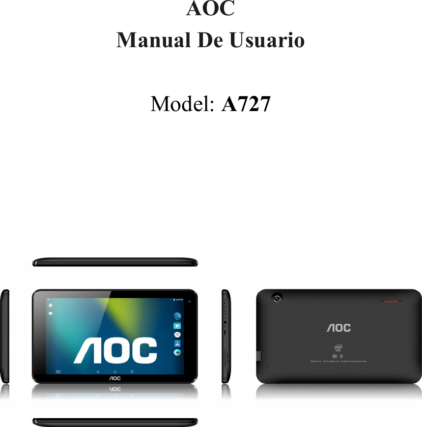        AOC Manual De Usuario  Model: A727               