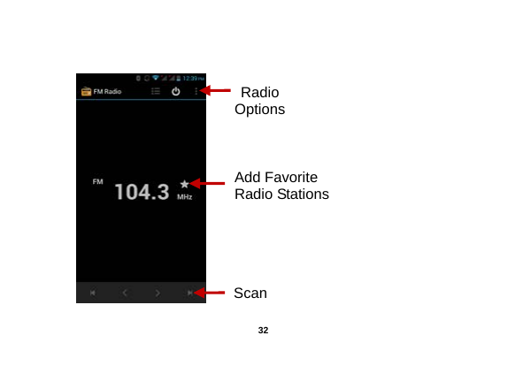               Radio Options Add Favorite Radio Stations Scan  32 