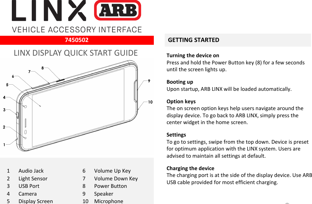 Page 1 of ARB LINXD2 ARB LINX User Manual 