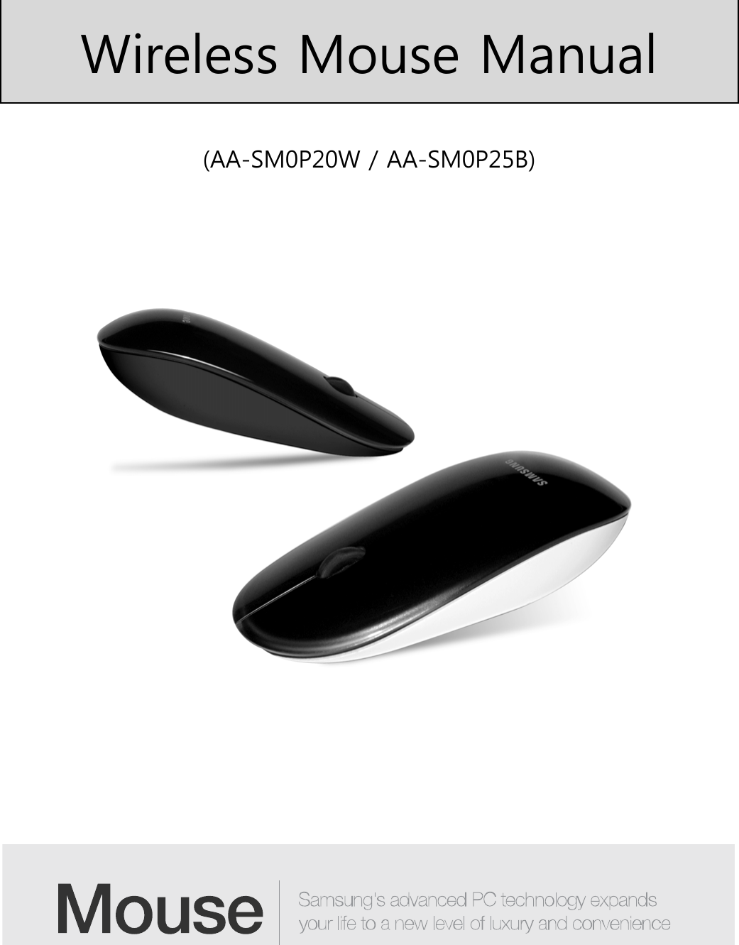      (AA-SM0P20W / AA-SM0P25B)            Wireless Mouse Manual 