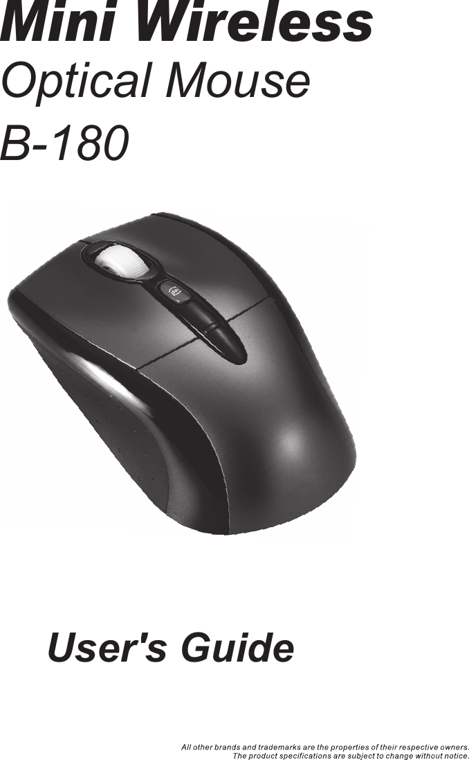 User&apos;s GuideMini WirelessOptical MouseB-180
