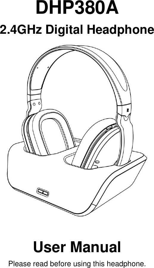 Page 1 of ARKON ELECTRONICS DHP381A-001T 2.4GHz Digital Headphone User Manual DHP380