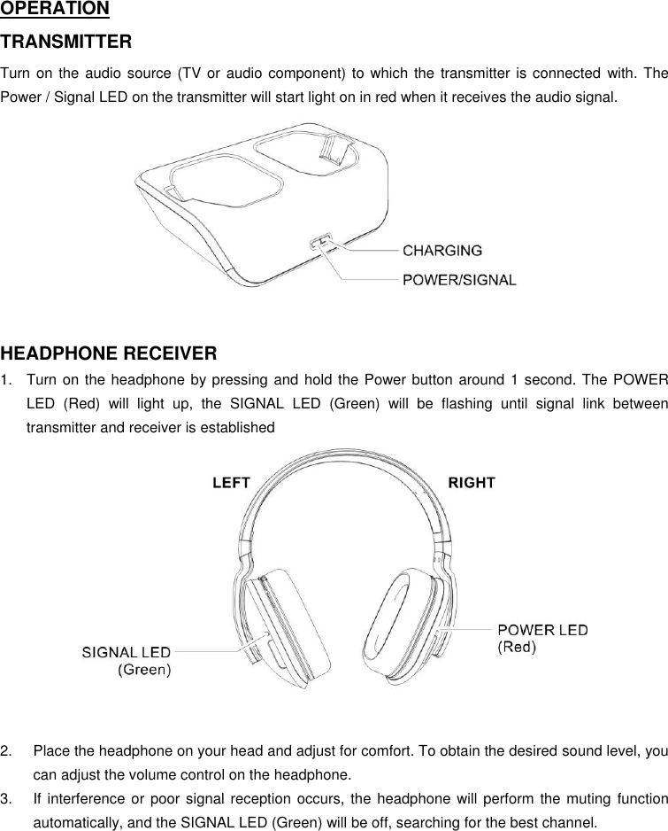 Page 5 of ARKON ELECTRONICS DHP381A-001T 2.4GHz Digital Headphone User Manual DHP380