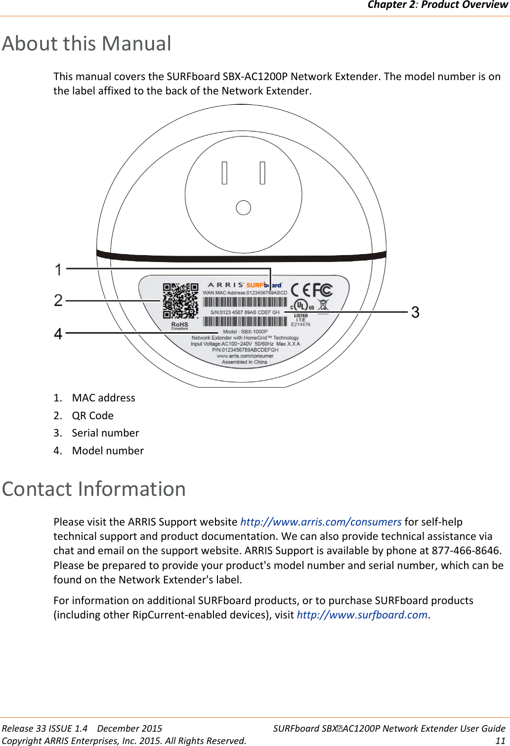 ARRIS Group SBXAC1200P AC1200 WiFi Extender with RipCurrentTM