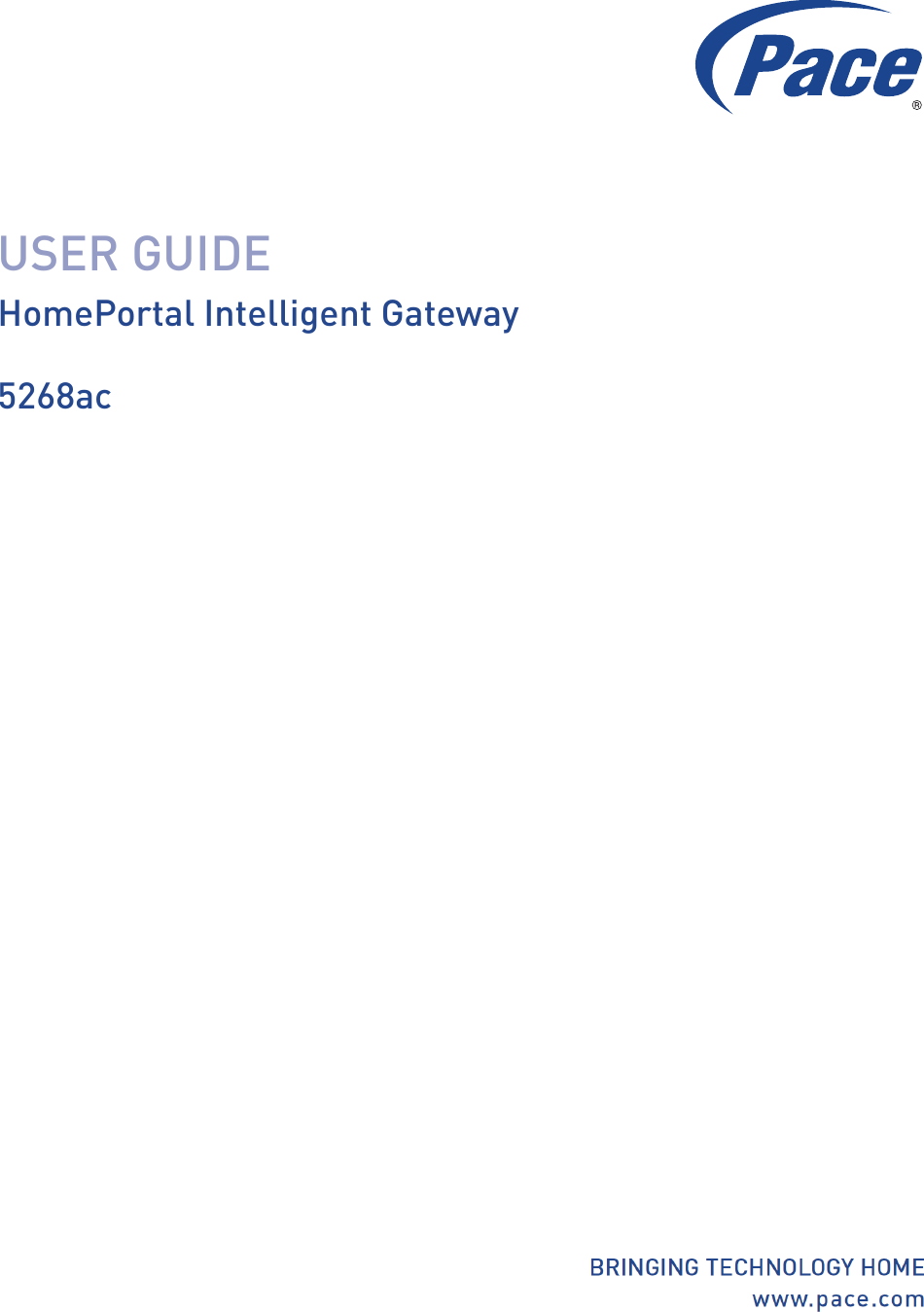 USER GUIDEHomePortal Intelligent Gateway5268ac