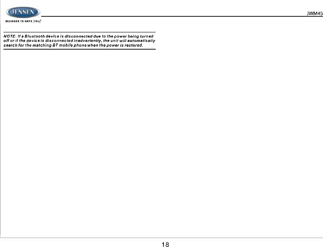 Page 18 of ASA Electronics JWM45 JENSEN 2-ZONE WALL STEREO User Manual 00