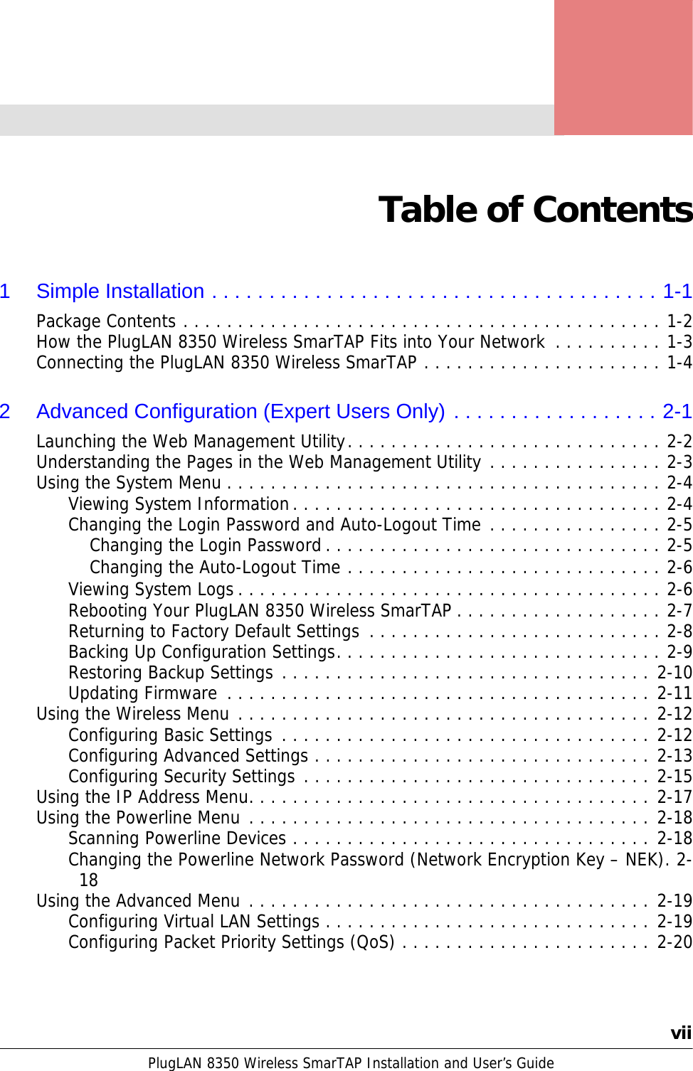 Page 7 of ASOKA USA PL8350-WAP PlugLAN Wireless User Manual 