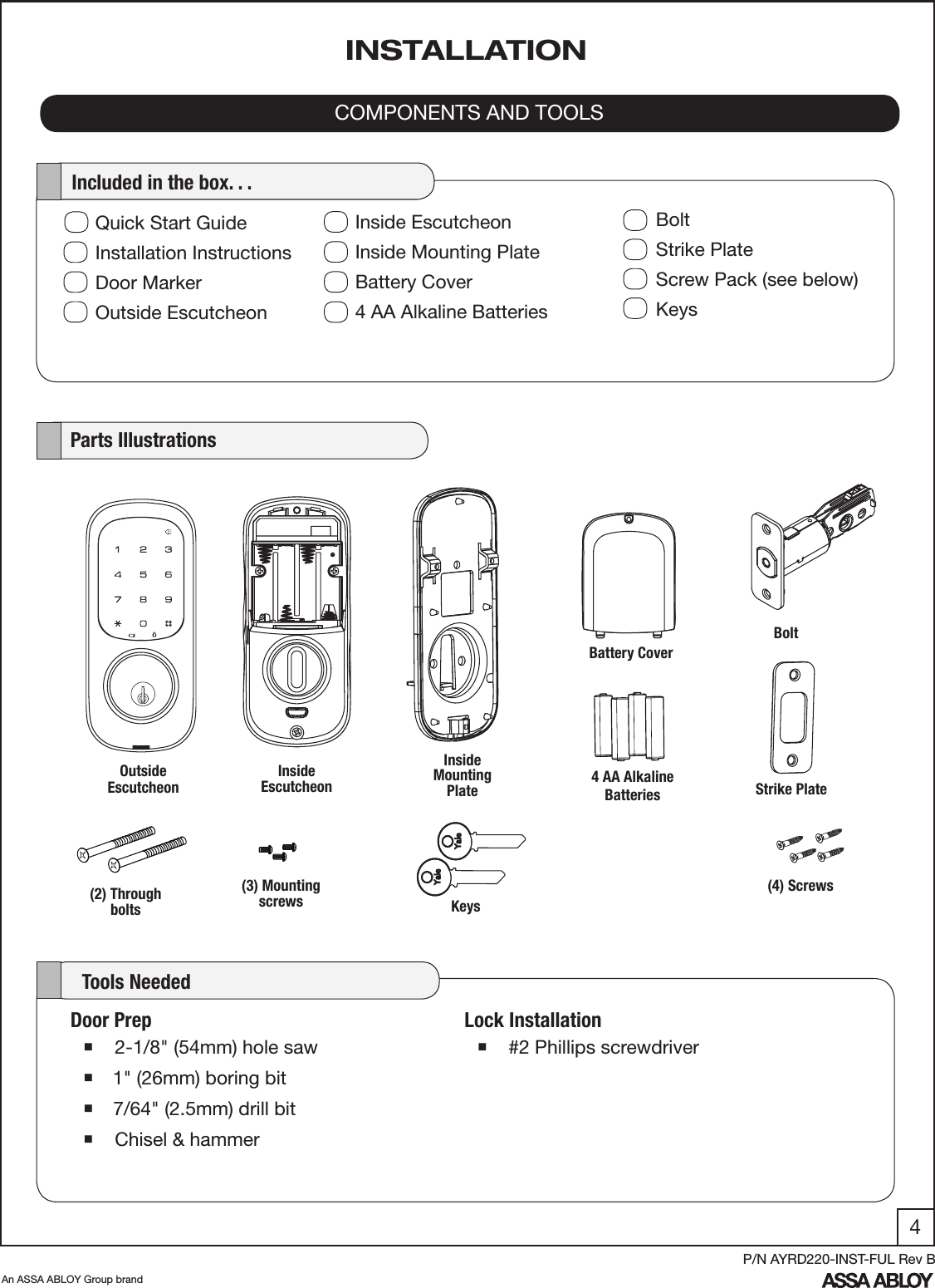 IRC Door Lock Low Power Proximity Transmitter User Manual 55005_B