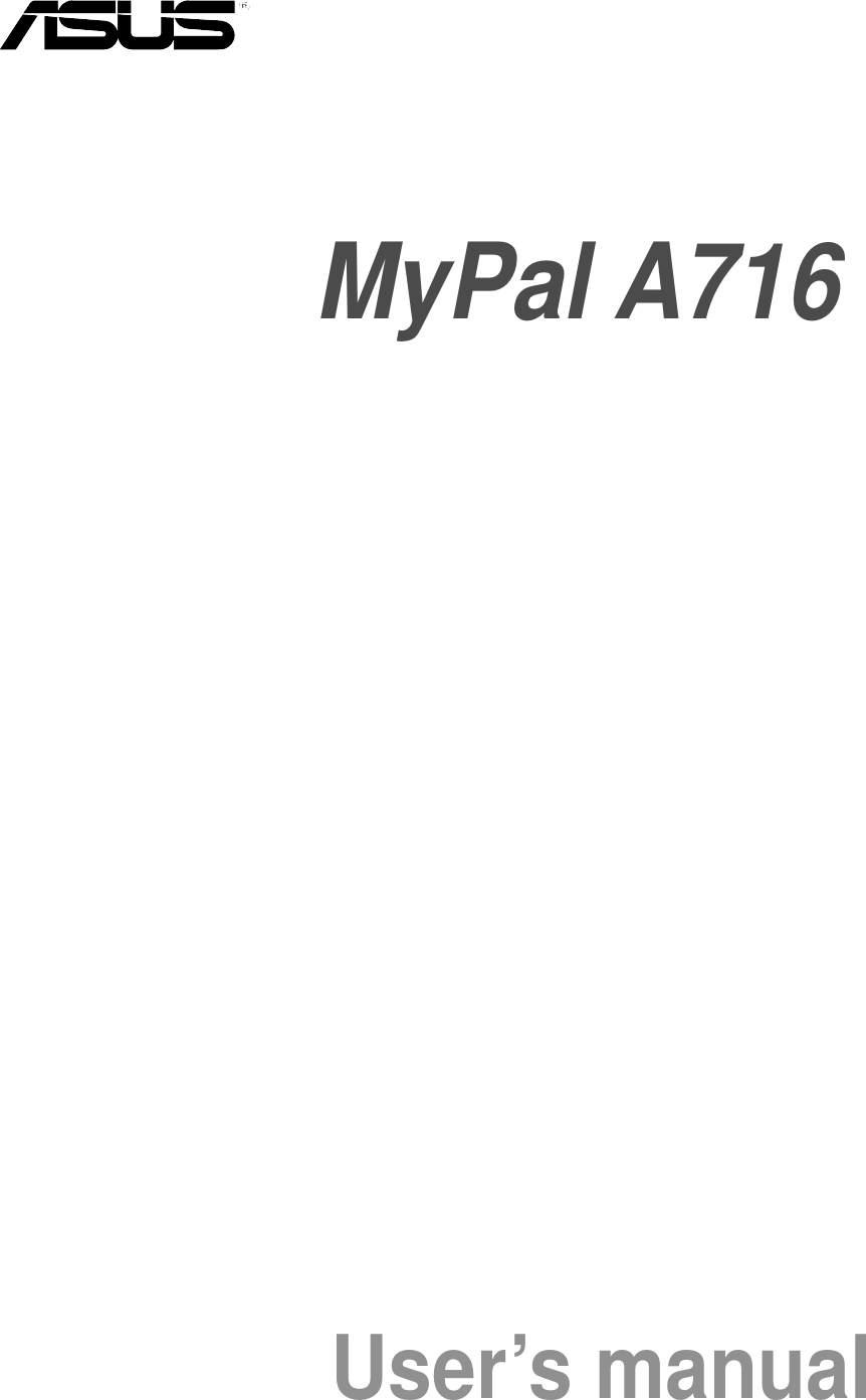 MyPal A716User’s manual