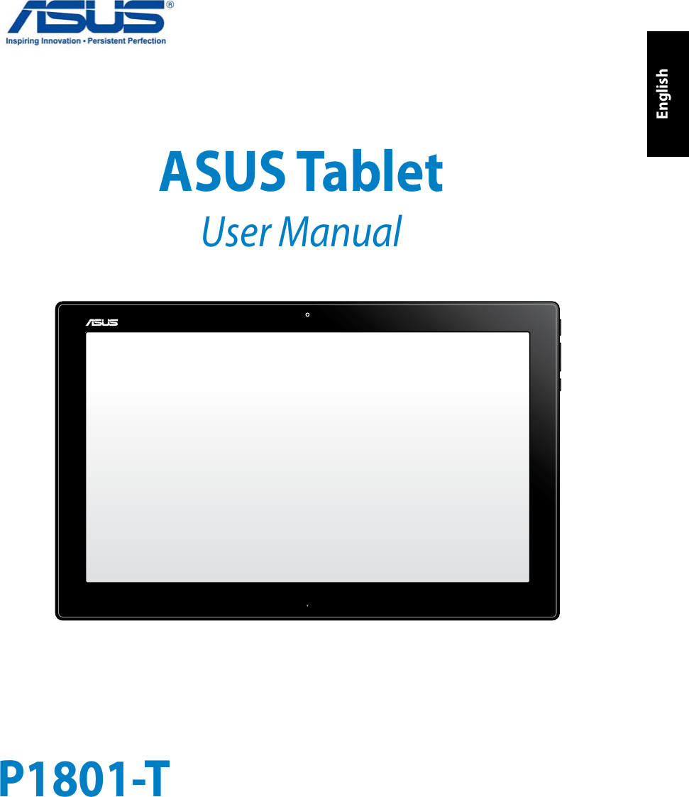 EnglishUser ManualASUS TabletP1801-T