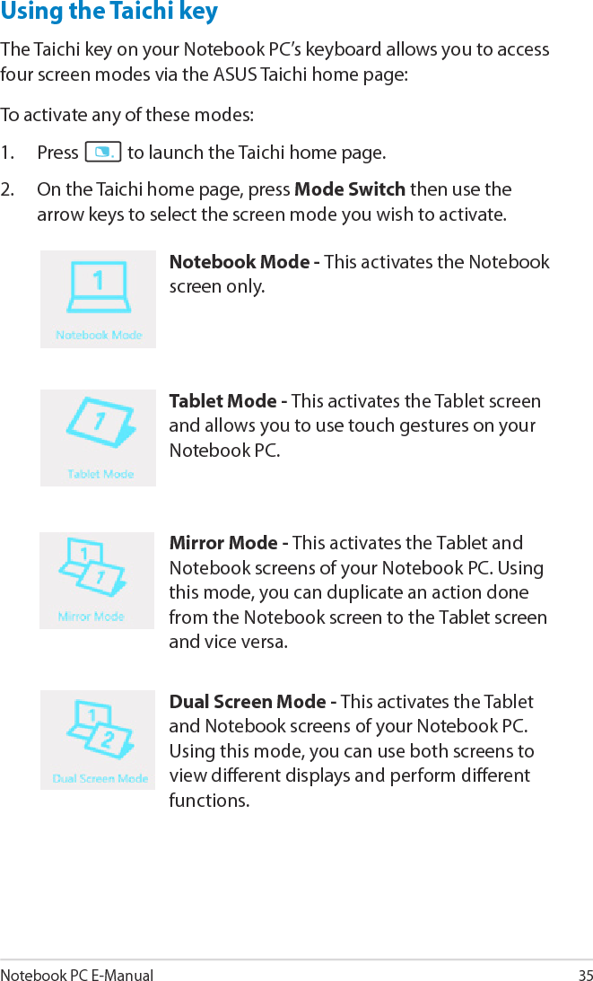 36Notebook PC E-Manual
