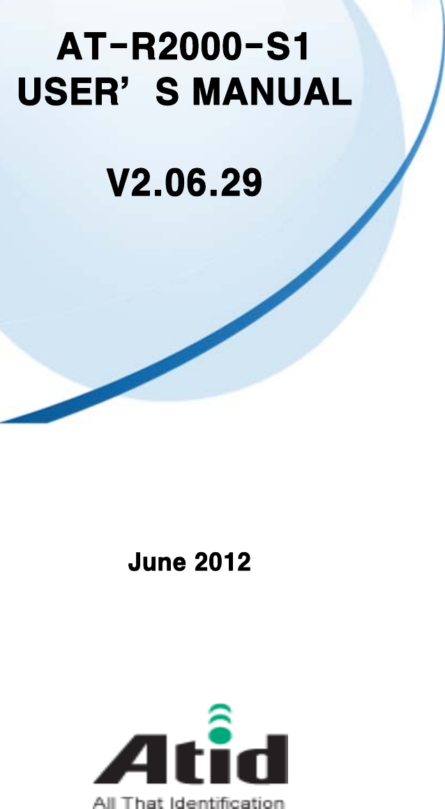       June 2012        AT-R2000-S1 USER’S MANUAL  V2.06.29 