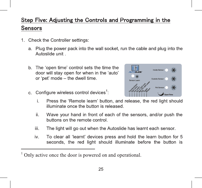 Page 26 of AUTOSLIDE AS5 Pedestrian AUTO Sliding Door Operator User Manual 