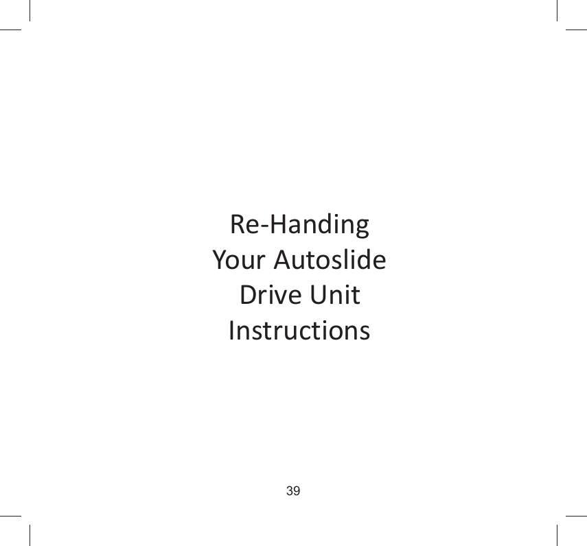 Page 40 of AUTOSLIDE AS5 Pedestrian AUTO Sliding Door Operator User Manual 